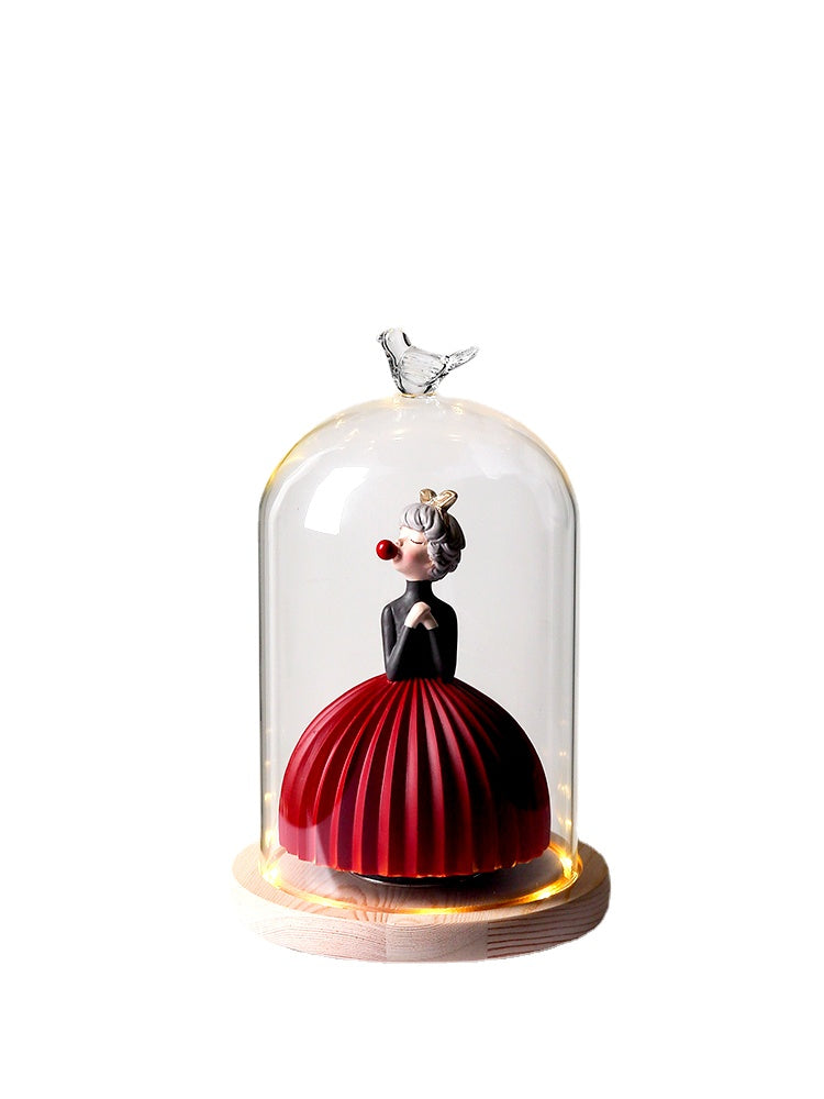 Cute Bubble Girl Decoration Princess Music Box Music Box Rotating Children&