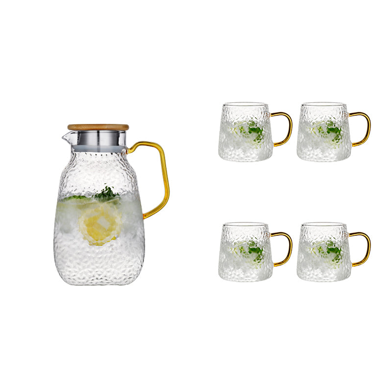 Heat-Resistant High Temperature Drop-Resistant Glass Cup Set Hospitality Kettle Household Living Room Large Capacity Tea Cup Light Luxury Cup