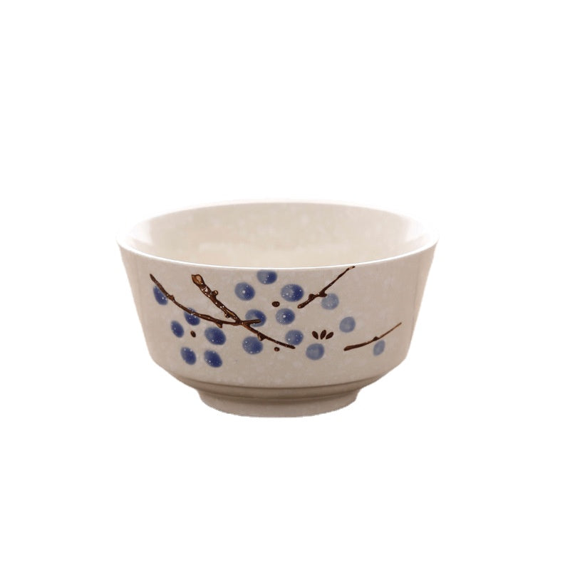 Jinzhongtai 4.5-Inch Japanese Style Underglaze Xiaomi Rice Bowl Ceramic Tableware Hotel Restaurant Home Wholesale Price