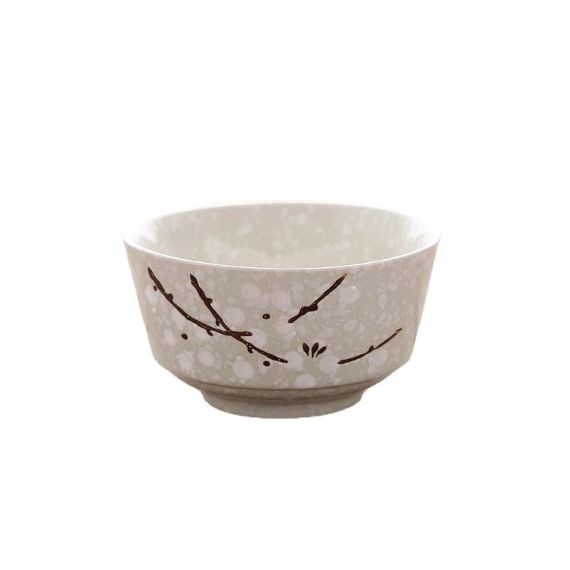 Jinzhongtai 4.5-Inch Japanese Style Underglaze Xiaomi Rice Bowl Ceramic Tableware Hotel Restaurant Home Wholesale Price