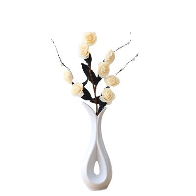 Simple Water Vase Decoration Living Room Dining Table Home Decoration Creative Ceramic Fresh Flower Arrangement Dried Flower Ins