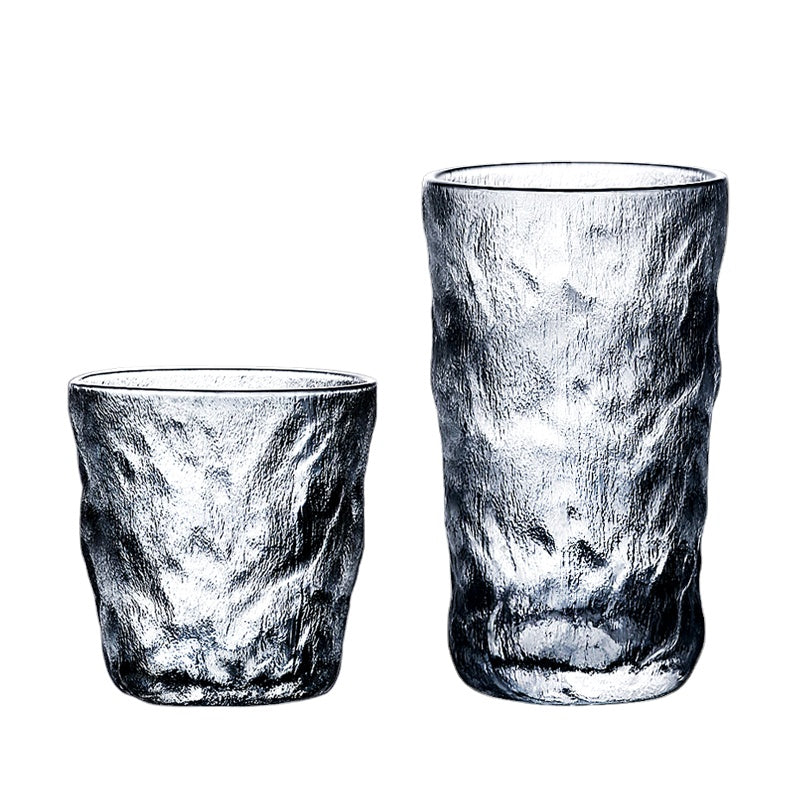 Joto Japanese Glass Household Water Cup Thickened Glacier Cup Whiskey Shot Glass Tea Cup Juice Milk Coffee Cup