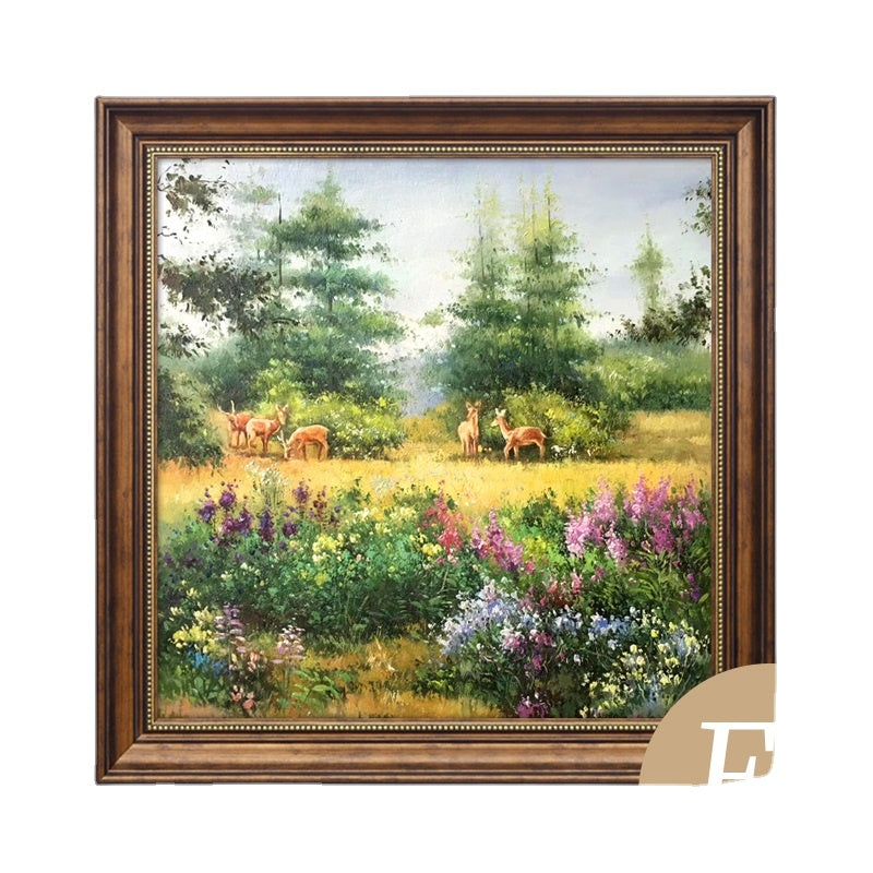 Pure hand painted American oil painting Van Gogh harvest landscape mural entrance restaurant decoration painting