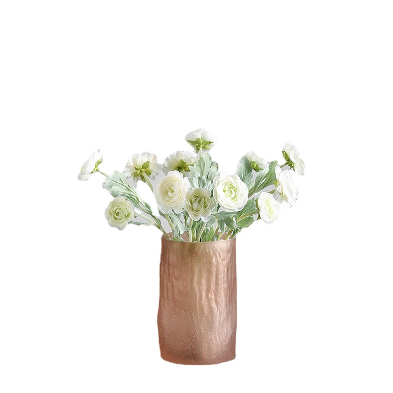 Nordic Creative Simple Rich Bamboo Flower Vase Decoration Flower Arrangement in Living Room and Dining Table Dried Flower Decoration Glass Transparent Ins Style