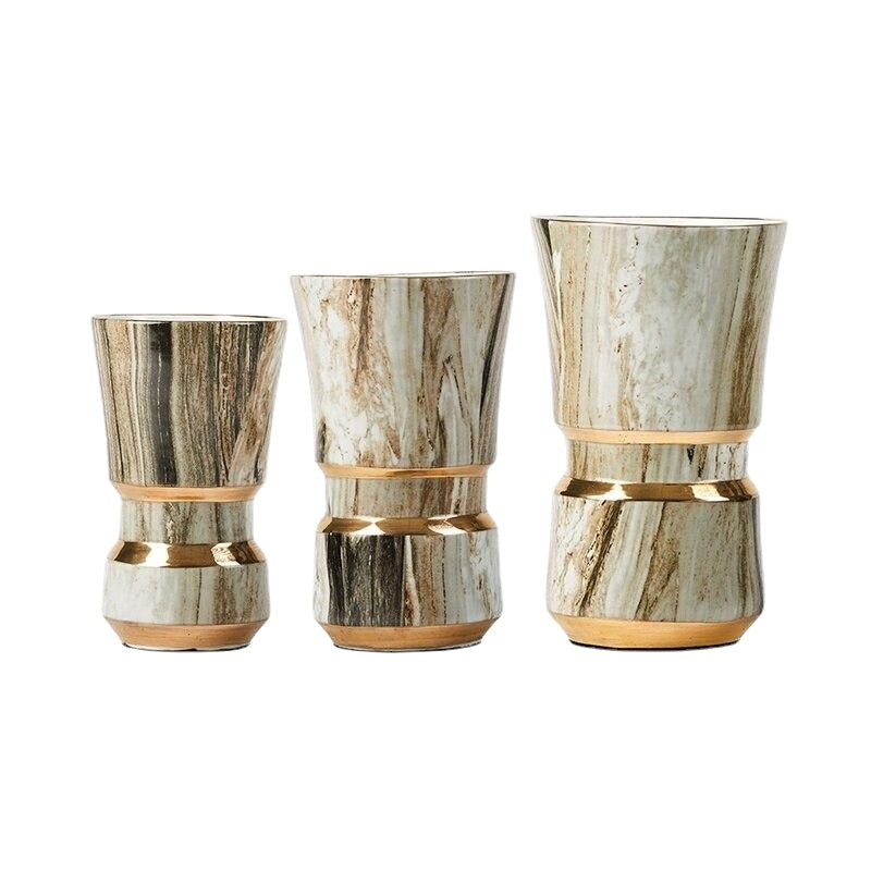 Yuqiu Creative European-Style Ceramic Vase Nordic Living Room Flower Arrangement Entry Luxury Home Decoration Dining Table Wine Cabinet Soft Decoration