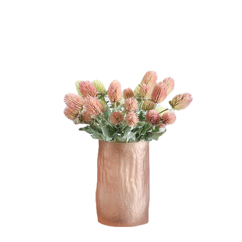 Nordic Creative Simple Rich Bamboo Flower Vase Decoration Flower Arrangement in Living Room and Dining Table Dried Flower Decoration Glass Transparent Ins Style