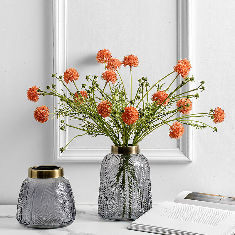 Nordic Creative Modern and Simple Glass Vase Decoration Living Room TV Cabinet Dining Table Water-Raising Flower Arrangement Dried Flower Decoration