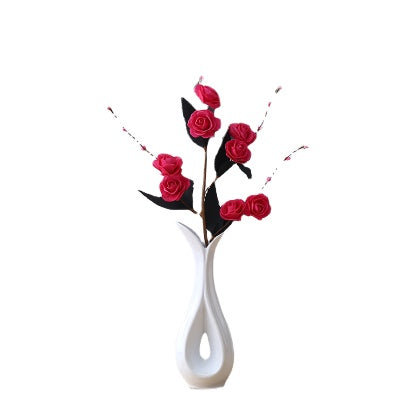 Simple Water Vase Decoration Living Room Dining Table Home Decoration Creative Ceramic Fresh Flower Arrangement Dried Flower Ins