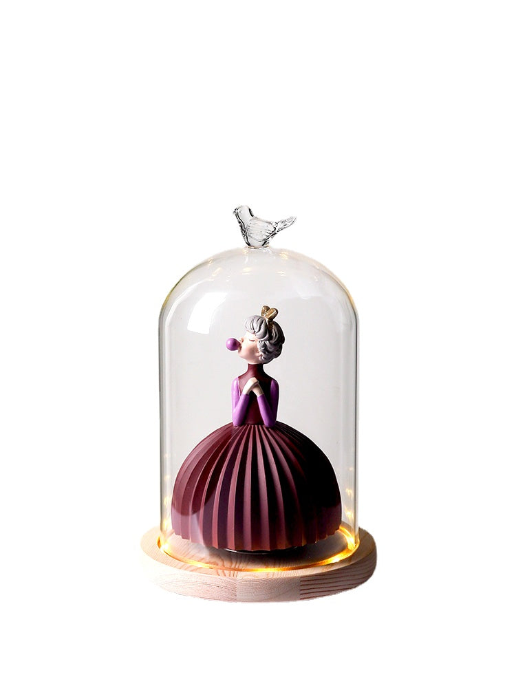 Cute Bubble Girl Decoration Princess Music Box Music Box Rotating Children&