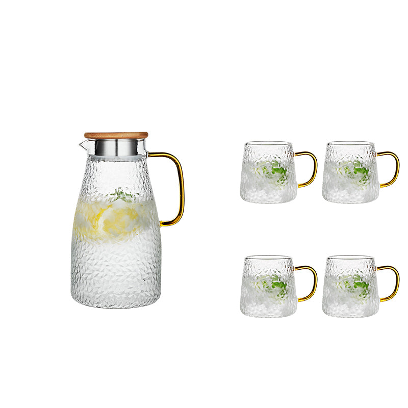 Heat-Resistant High Temperature Drop-Resistant Glass Cup Set Hospitality Kettle Household Living Room Large Capacity Tea Cup Light Luxury Cup