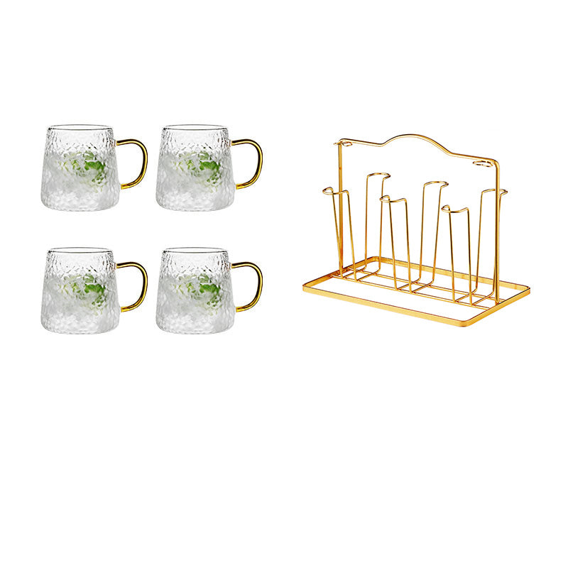 Heat-Resistant High Temperature Drop-Resistant Glass Cup Set Hospitality Kettle Household Living Room Large Capacity Tea Cup Light Luxury Cup