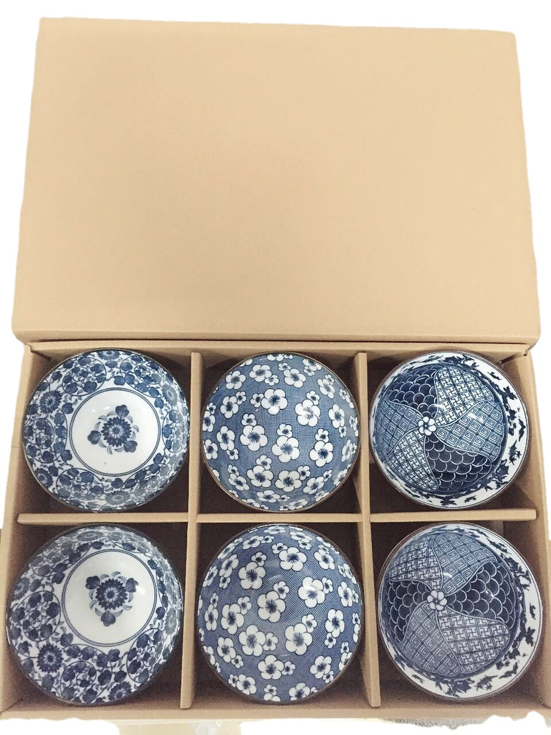 Japanese Blue and White Porcelain Bowl Set Gift Box Wholesale Ceramic Bowl and Chopsticks Tableware Gift Activity Gift Bowl Set Customization