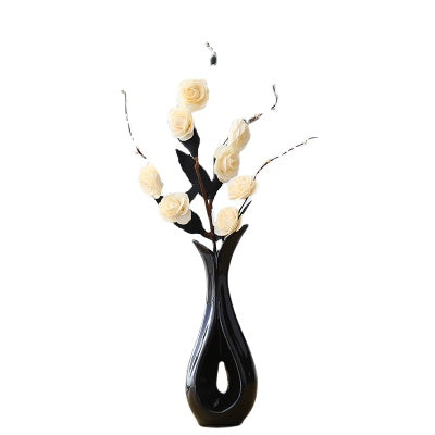 Simple Water Vase Decoration Living Room Dining Table Home Decoration Creative Ceramic Fresh Flower Arrangement Dried Flower Ins